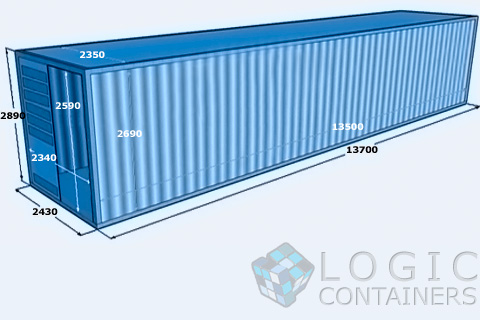 контейнер 45 футов размеры
